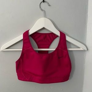 Pink sports bra